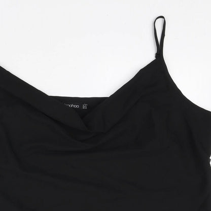 Boohoo Womens Black Polyester Basic Tank Size 20 Cowl Neck