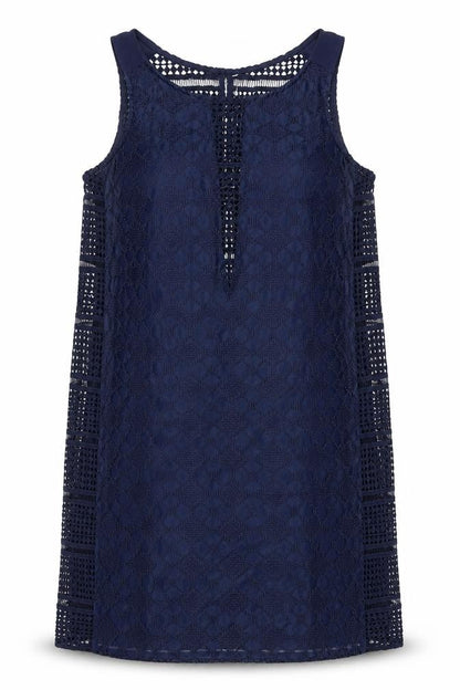 Next Womens Blue Polyester A-Line Size 12 Round Neck Zip