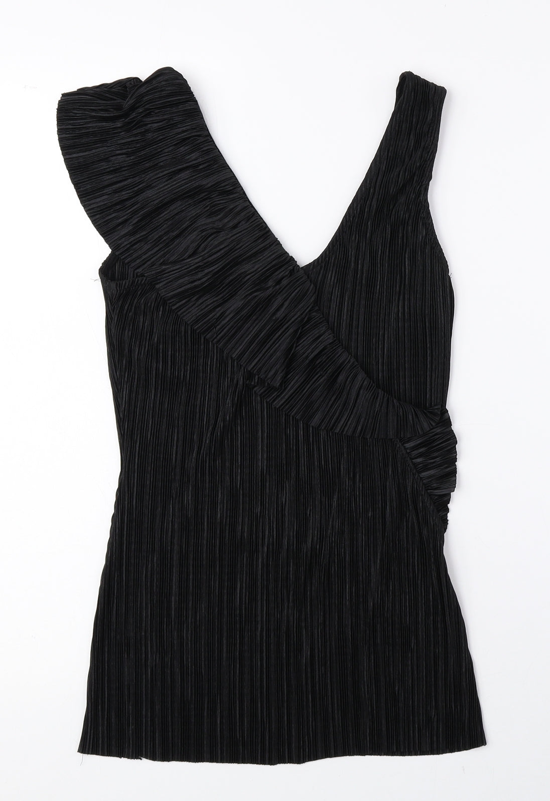 Mango Womens Black Polyester Basic Tank Size 4 Sweetheart