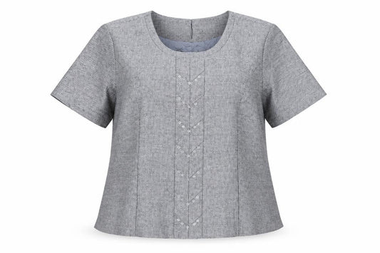 Golden Crown Womens Grey Polyester Basic T-Shirt Size 14 Scoop Neck