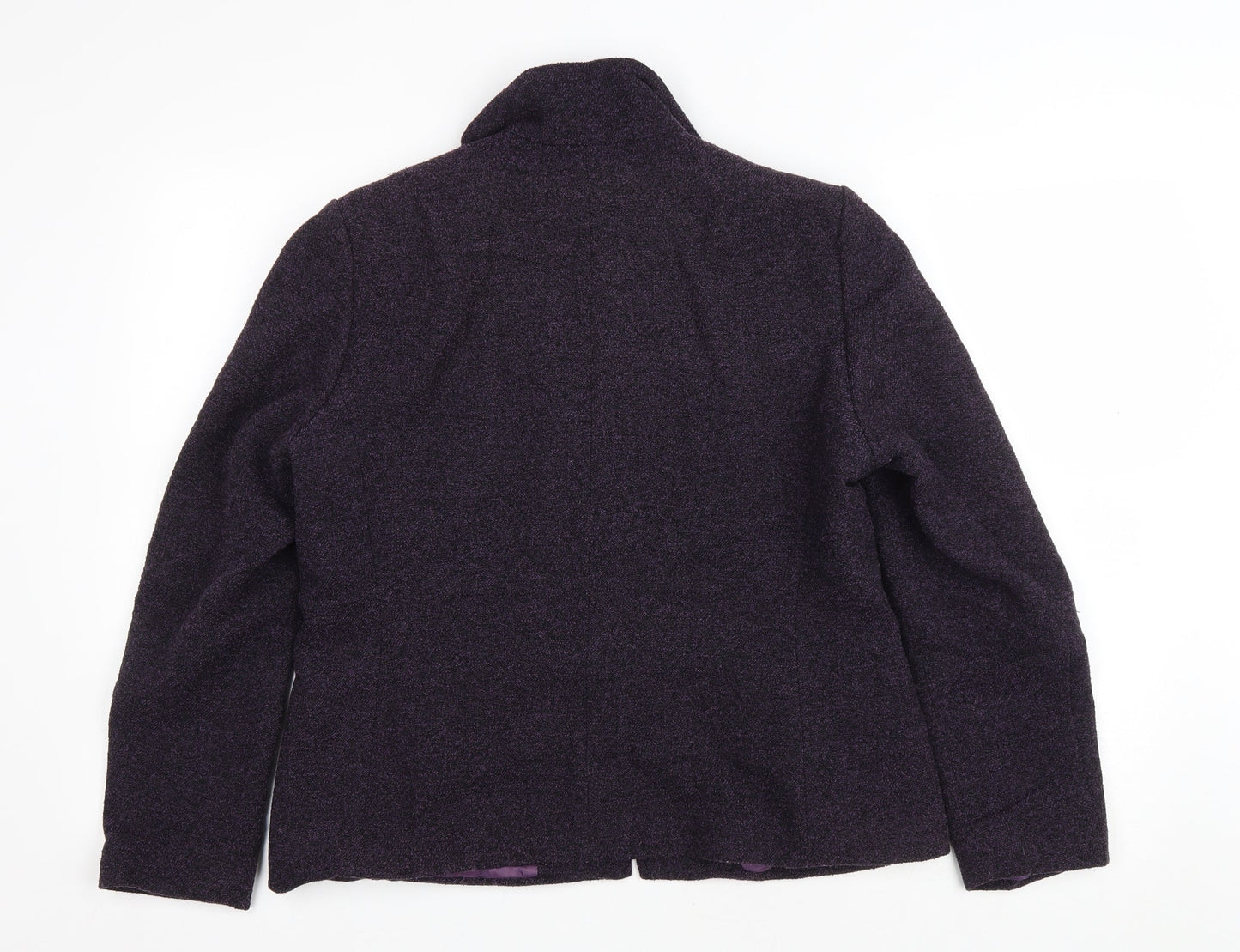 Marks and Spencer Womens Purple Jacket Size 14 Zip