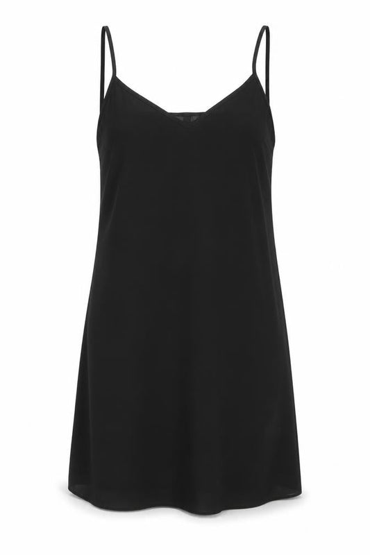 River Island Womens Black Polyester Tank Dress Size 12 V-Neck Pullover