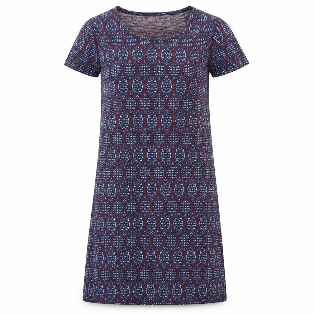 Preworn Womens Blue Geometric Polyester A-Line Size XS Scoop Neck Pullover