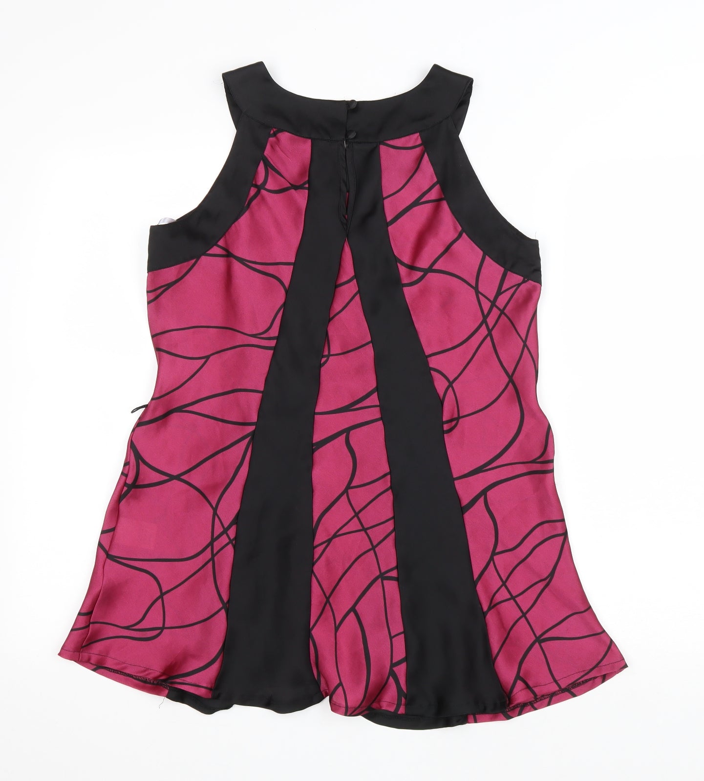 Preview Womens Purple Geometric Polyester Basic Tank Size 10 Scoop Neck