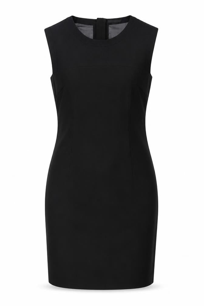H&M Womens Black Polyester A-Line Size 10 Round Neck Zip