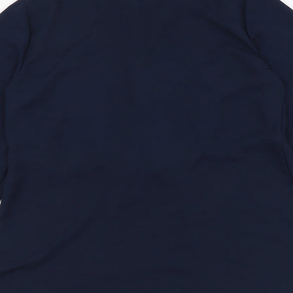 Marks & Spencer Womens Blue Polyester Basic Button-Up Size 10 Collared