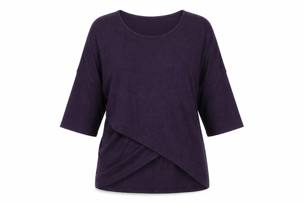 Apricot Womens Purple Boat Neck Polyester Pullover Jumper Size 12