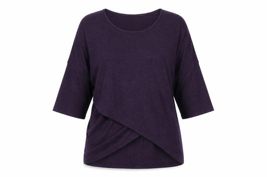 Apricot Womens Purple Boat Neck Polyester Pullover Jumper Size 12