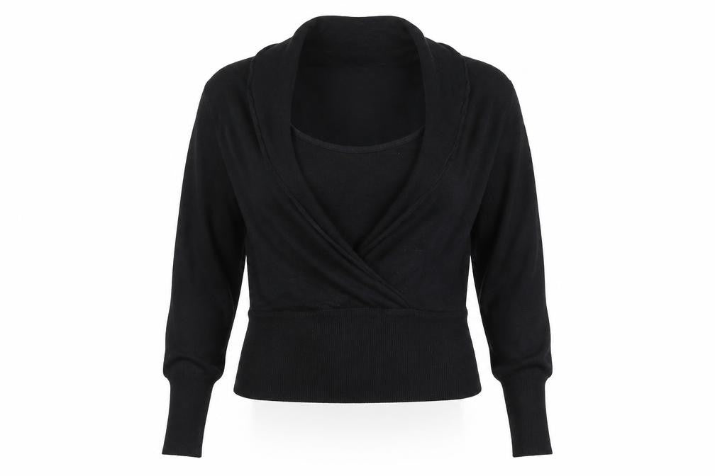 NEXT Womens Black V-Neck Viscose Pullover Jumper Size 12