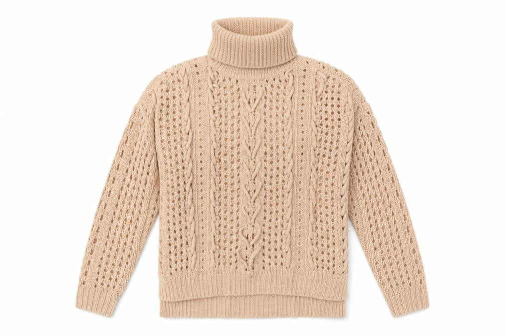 Dorohty Perkins Womens Beige High Neck Acrylic Pullover Jumper Size M