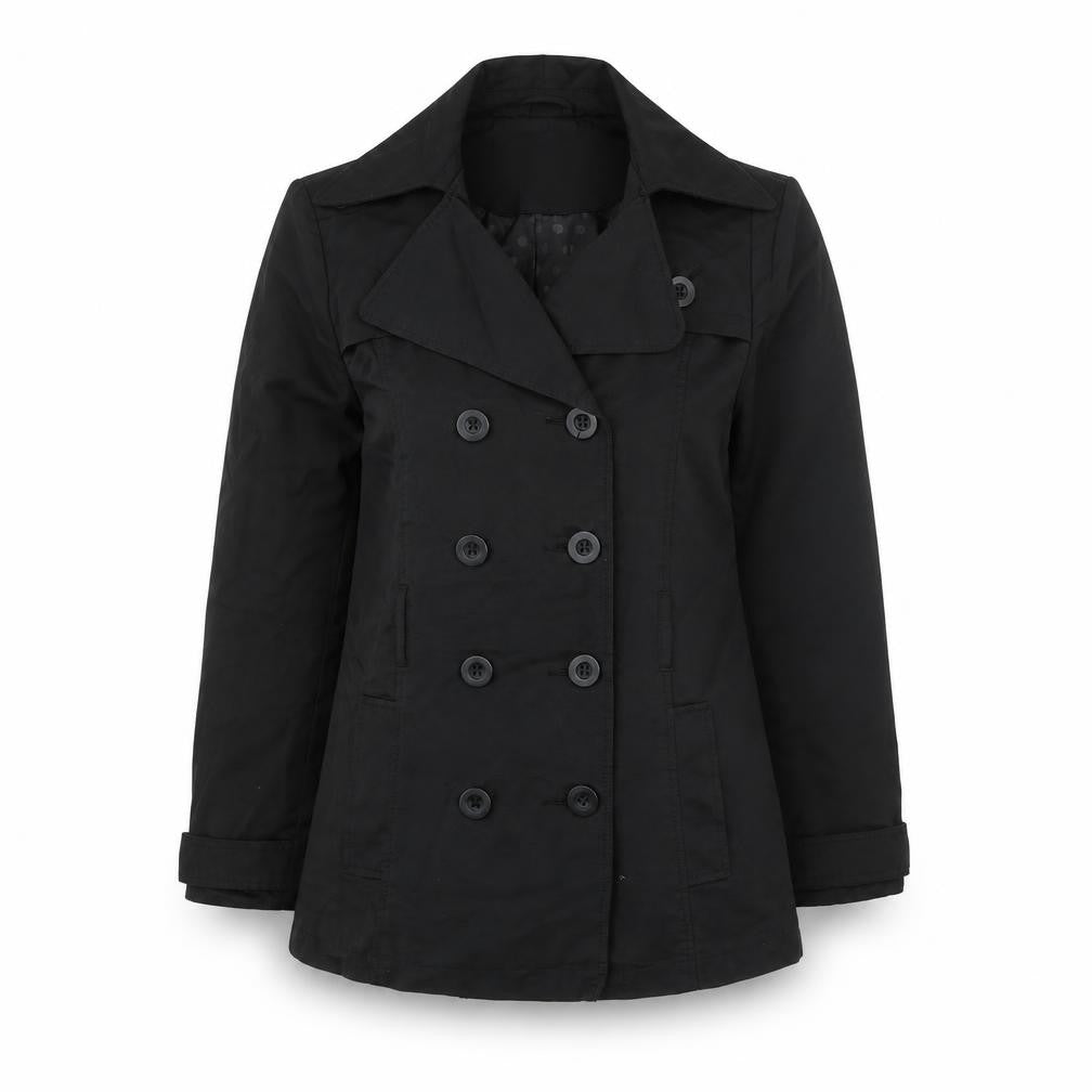 Debehams Womens Blue Trench Coat Coat Size 10 Button