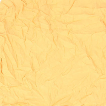 Marks & Spencer Womens Yellow Viscose Basic Button-Up Size 10 Collared