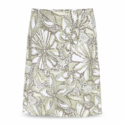 Prewron Womens Green Geometric Polyester A-Line Skirt Size 32 in