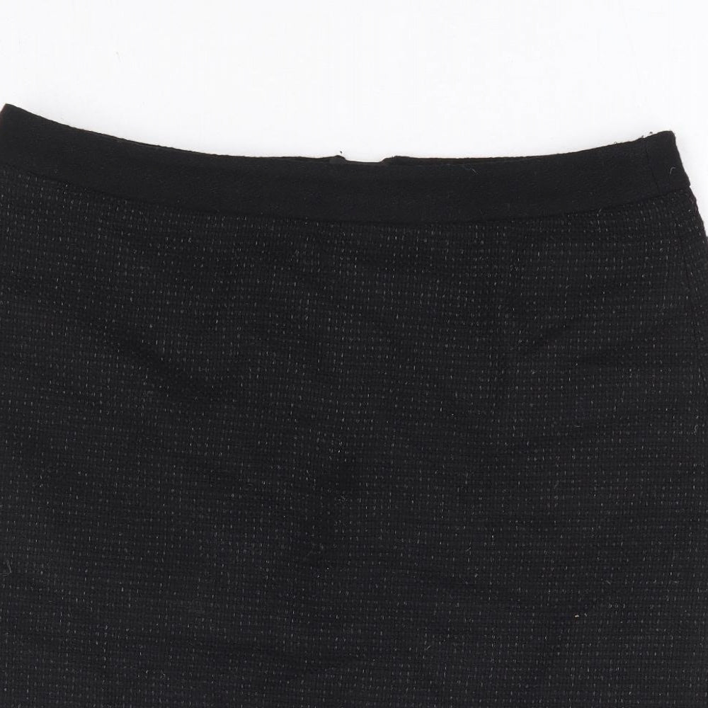 Planet Womens Black Polyester Mini Skirt Size 32 in Zip