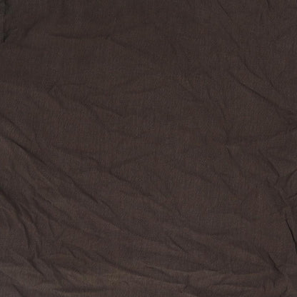 Weekday Womens Brown Viscose Basic Button-Up Size S V-Neck