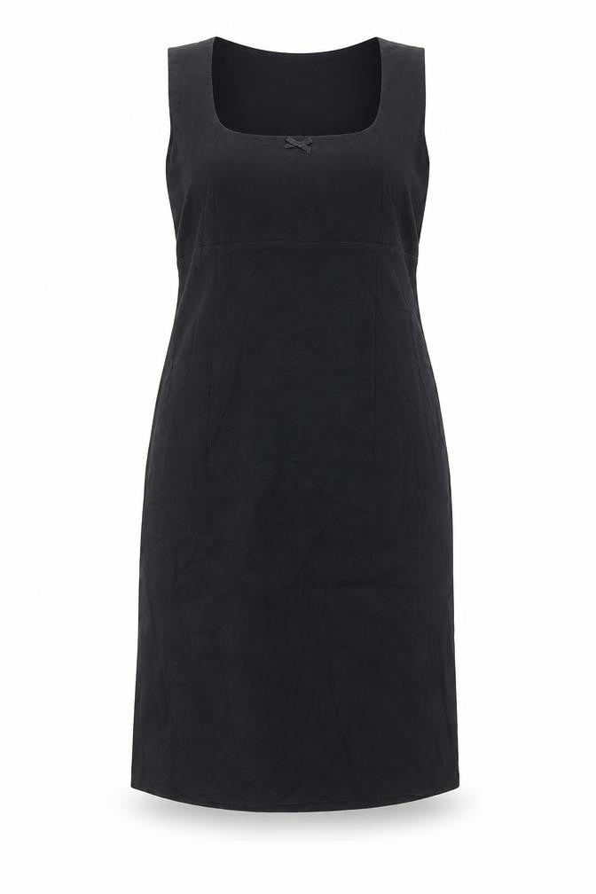 New Look Womens Black Viscose A-Line Size 14 Square Neck Pullover