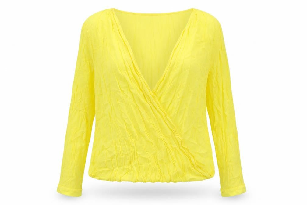 F&F Womens Yellow Viscose Basic Blouse Size 20 V-Neck