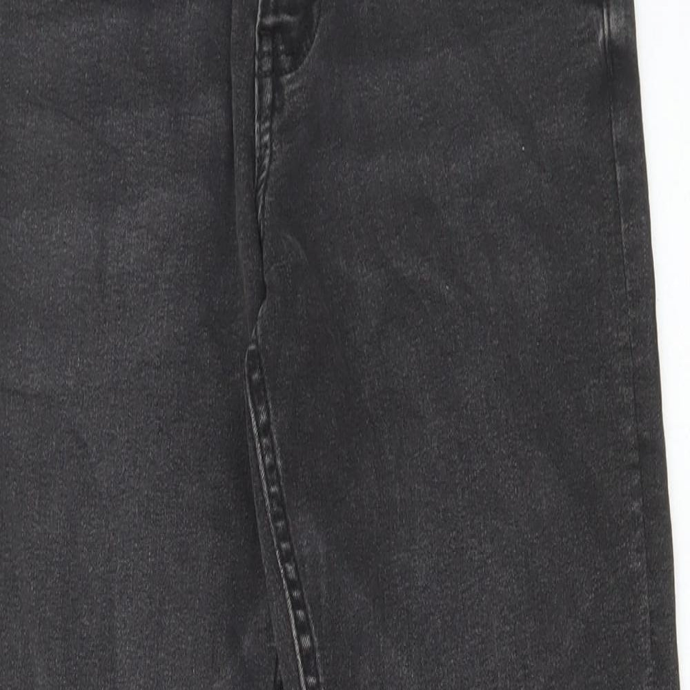 Marks and Spencer Womens Grey Cotton Skinny Jeans Size 8 L28 in Regular Button