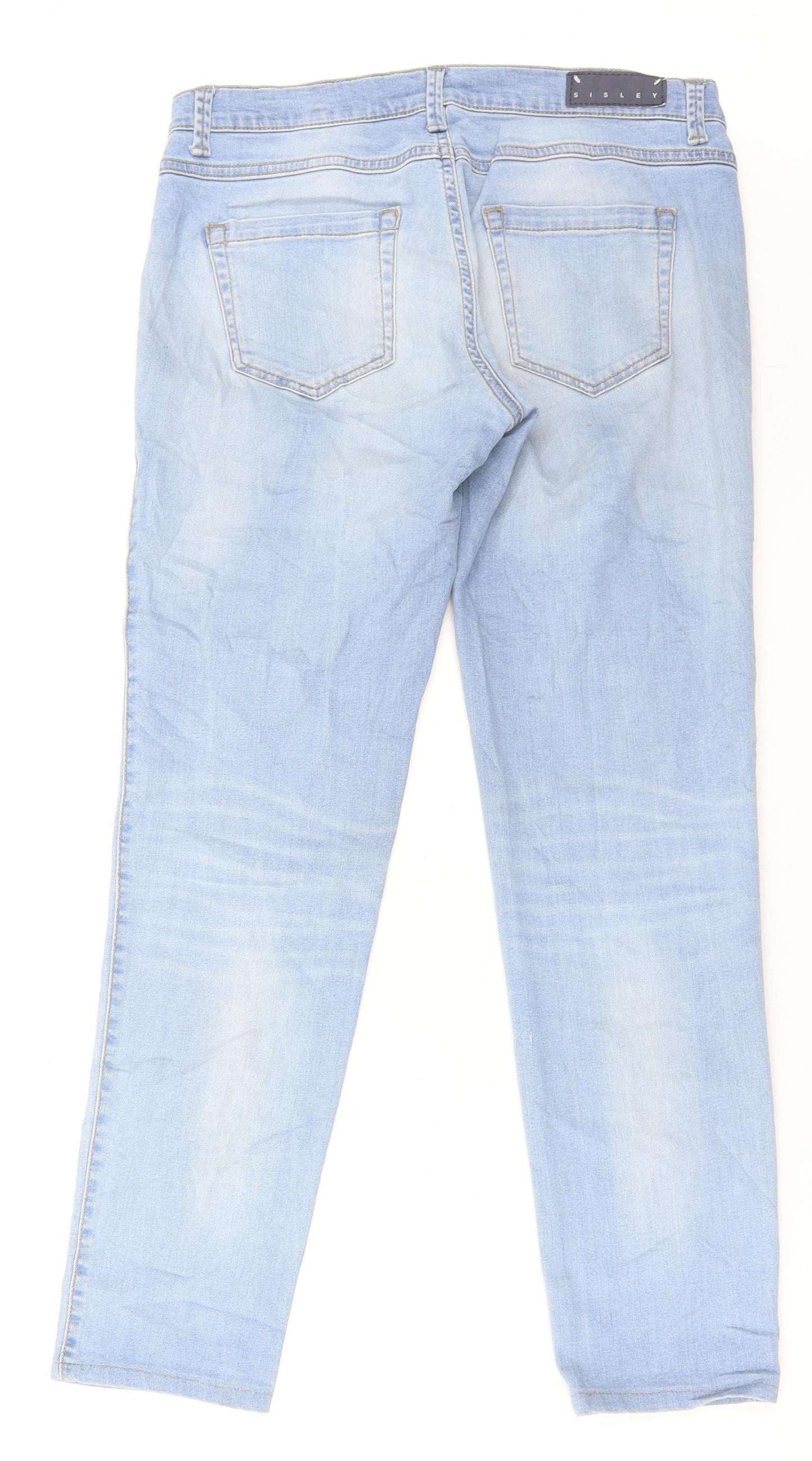 Sisley Womens Blue Cotton Skinny Jeans Size 32 in L28 in Regular Button