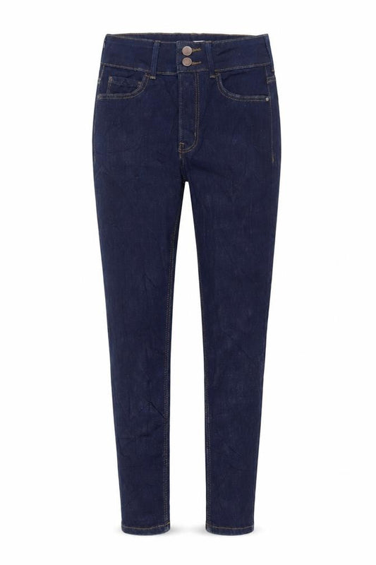 Marks & Spencer Womens Blue Cotton Skinny Jeans Size 8 L27 in Regular Button