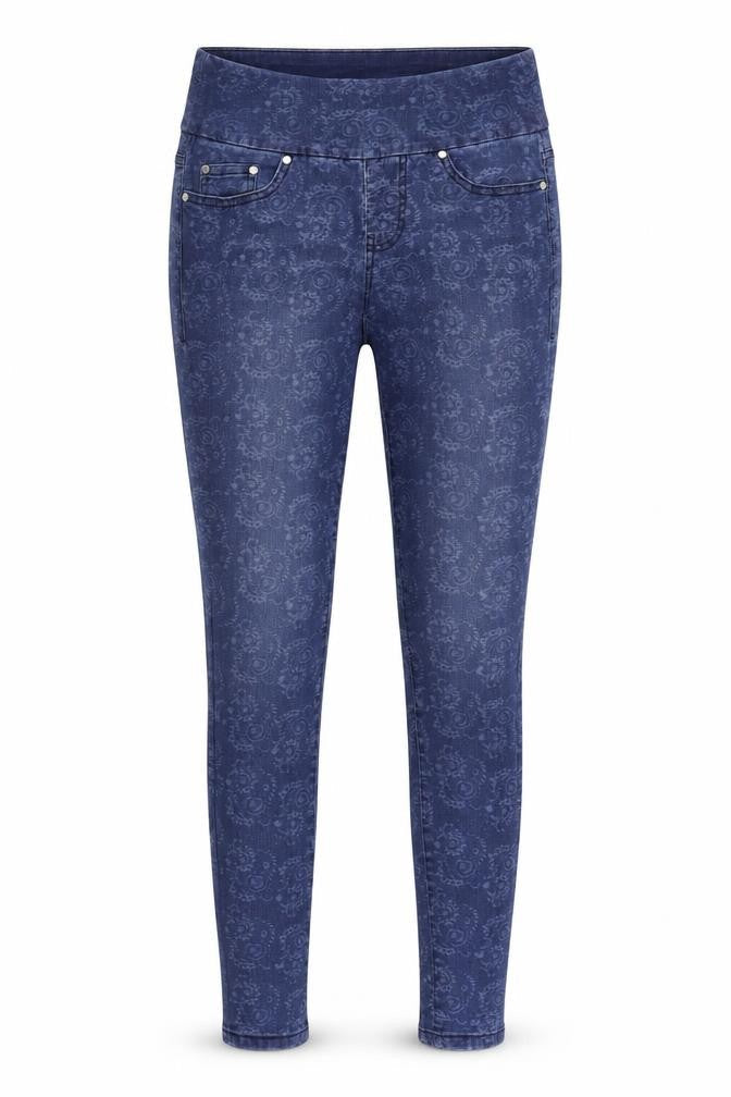Jag Jeans Womens Blue Paisley Cotton Jegging Jeans Size 6 L30 in Regular