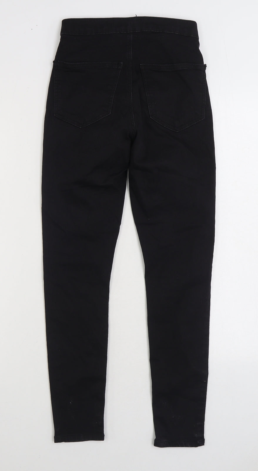 Topshop Mens Black Cotton Skinny Jeans Size 28 in L30 in Regular Zip