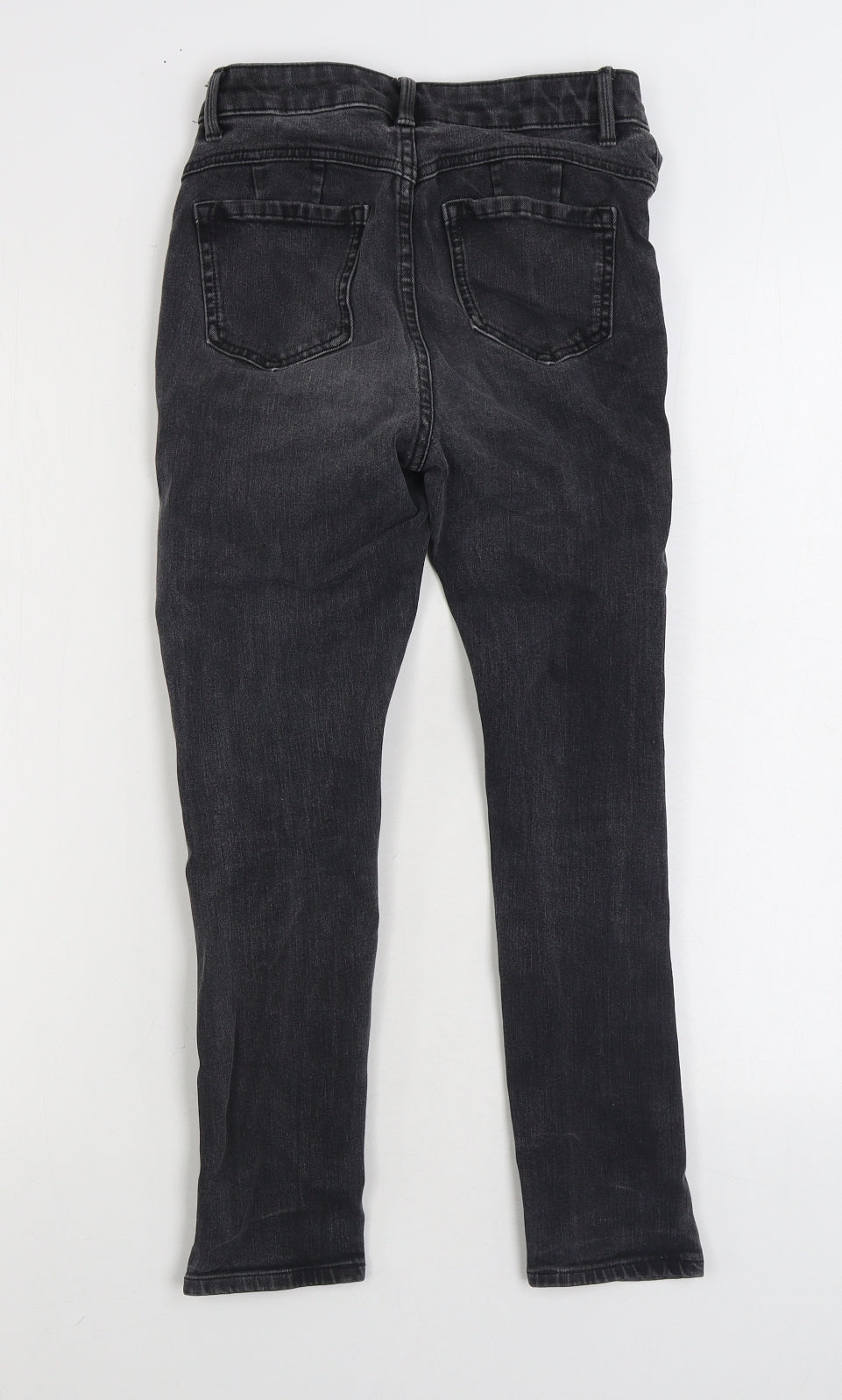 Marks and Spencer Womens Black Cotton Skinny Jeans Size 8 L22 in Regular Zip
