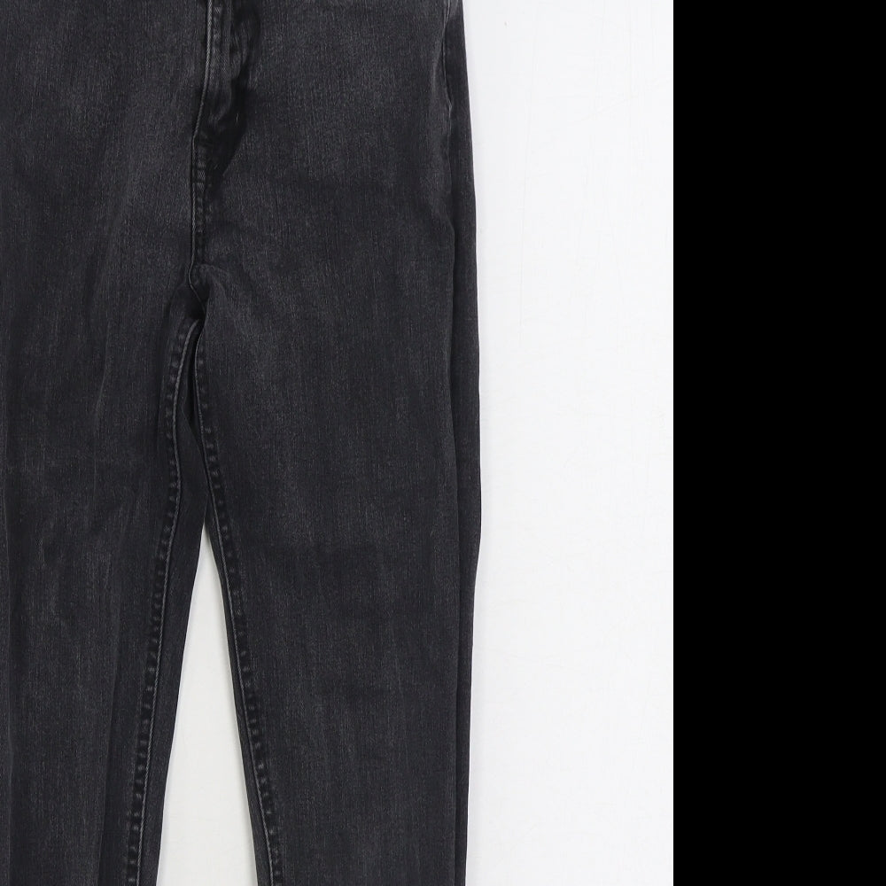 Marks and Spencer Womens Black Cotton Skinny Jeans Size 8 L22 in Regular Zip