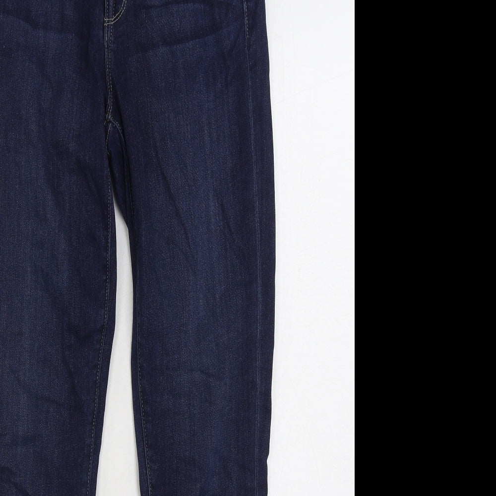 Parker Smith Mens Blue Cotton Straight Jeans Size 29 in L29 in Regular Zip