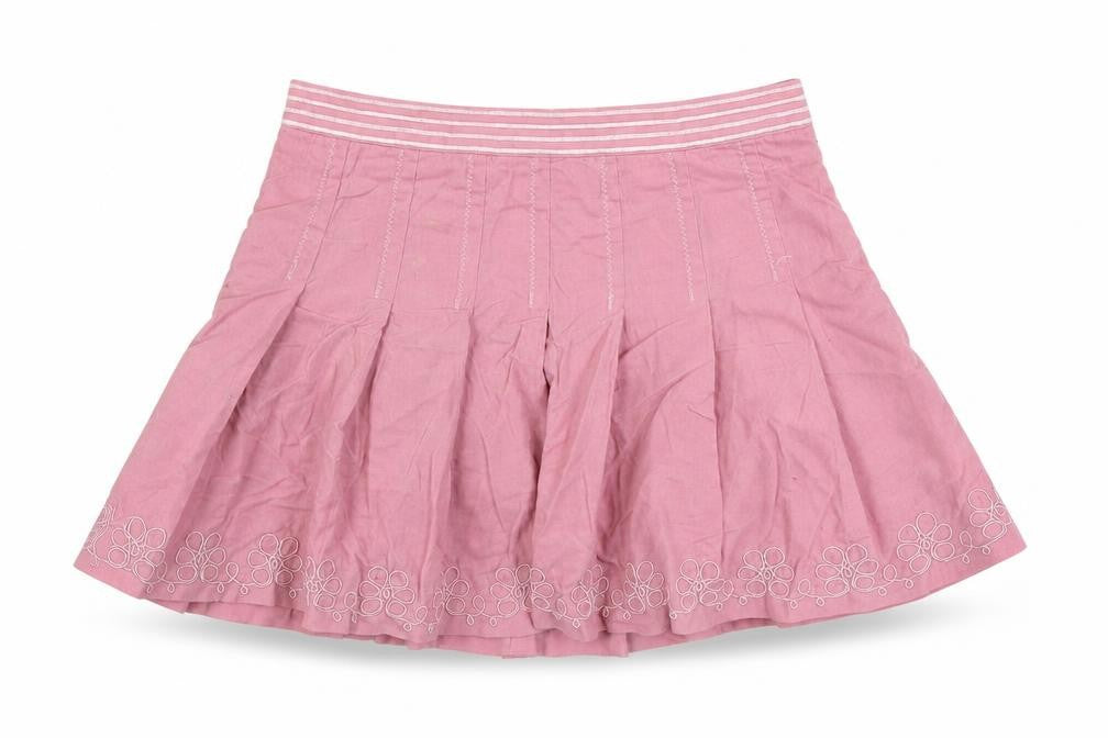 Campus Girls Pink Cotton Pleated Skirt Size 5 Years Regular Zip