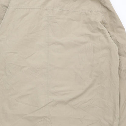 Preloved greenwoods Mens Beige Parka Size L Zip - Label