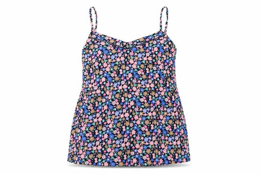 Marks and Spencer Womens Multicoloured Geometric Viscose Basic Tank Size 10 V-Neck
