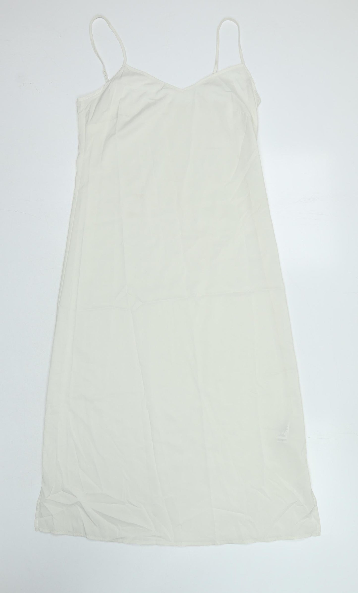 Marks and Spencer Womens Ivory Polyester Maxi Size 8 V-Neck