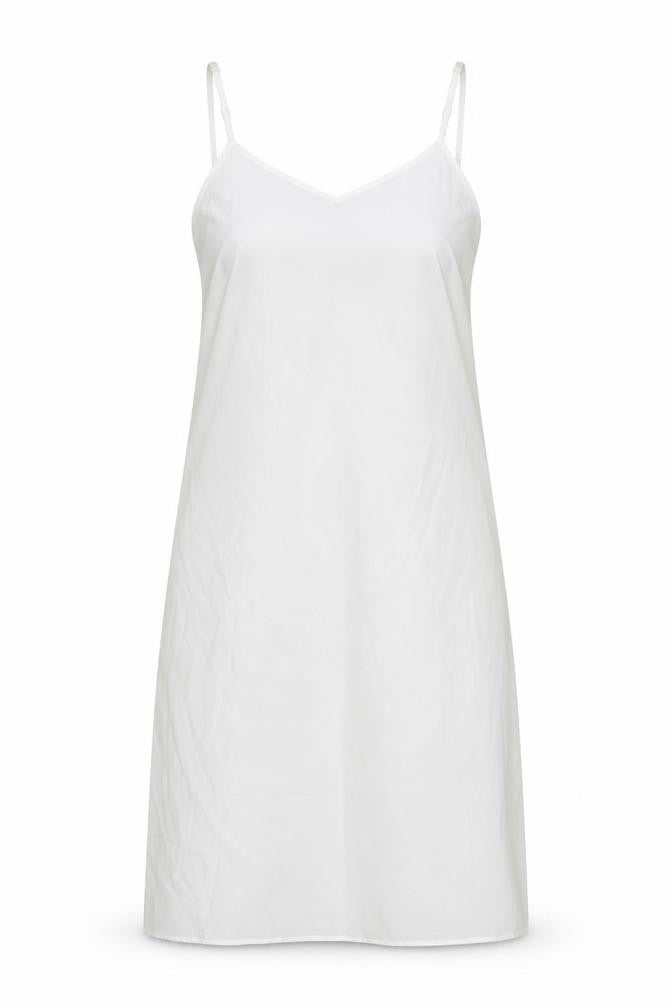 Marks & Spencer Womens White Polyester Slip Dress Size 12 V-Neck Pullover