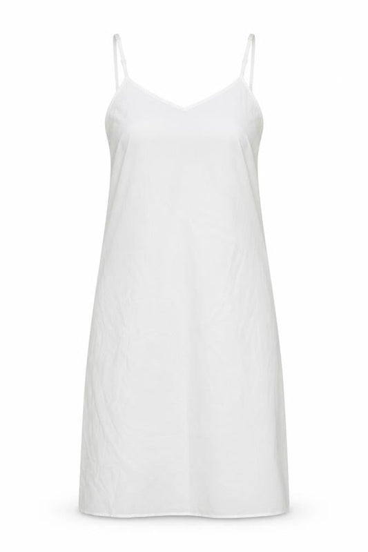 Marks & Spencer Womens White Polyester Slip Dress Size 12 V-Neck Pullover
