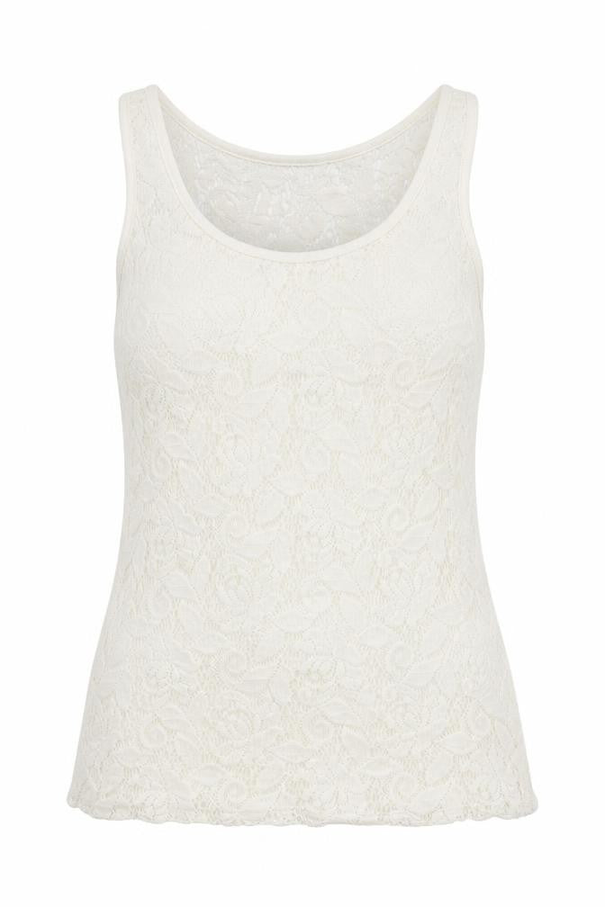 NEXT Womens Ivory Polyamide Basic Tank Size 10 Scoop Neck