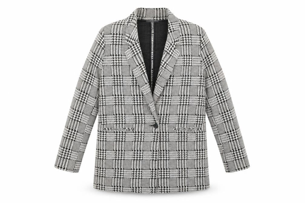 Primark Womens Yellow Check Jacket Blazer Size 16