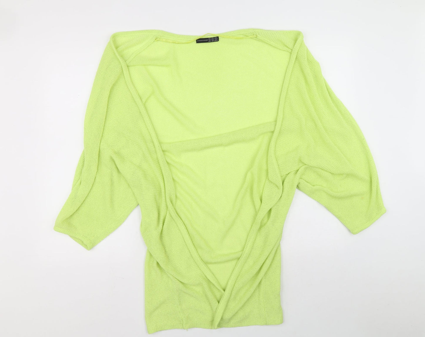 Atmosphere Womens Green V-Neck Cotton Cardigan Jumper Size S