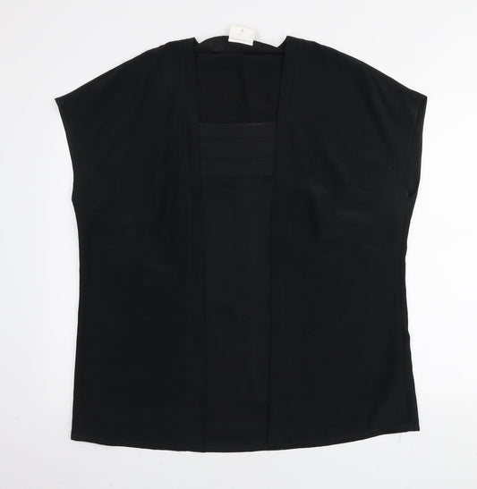 Sommermann Womens Black Polyester Basic T-Shirt Size 20 Square Neck