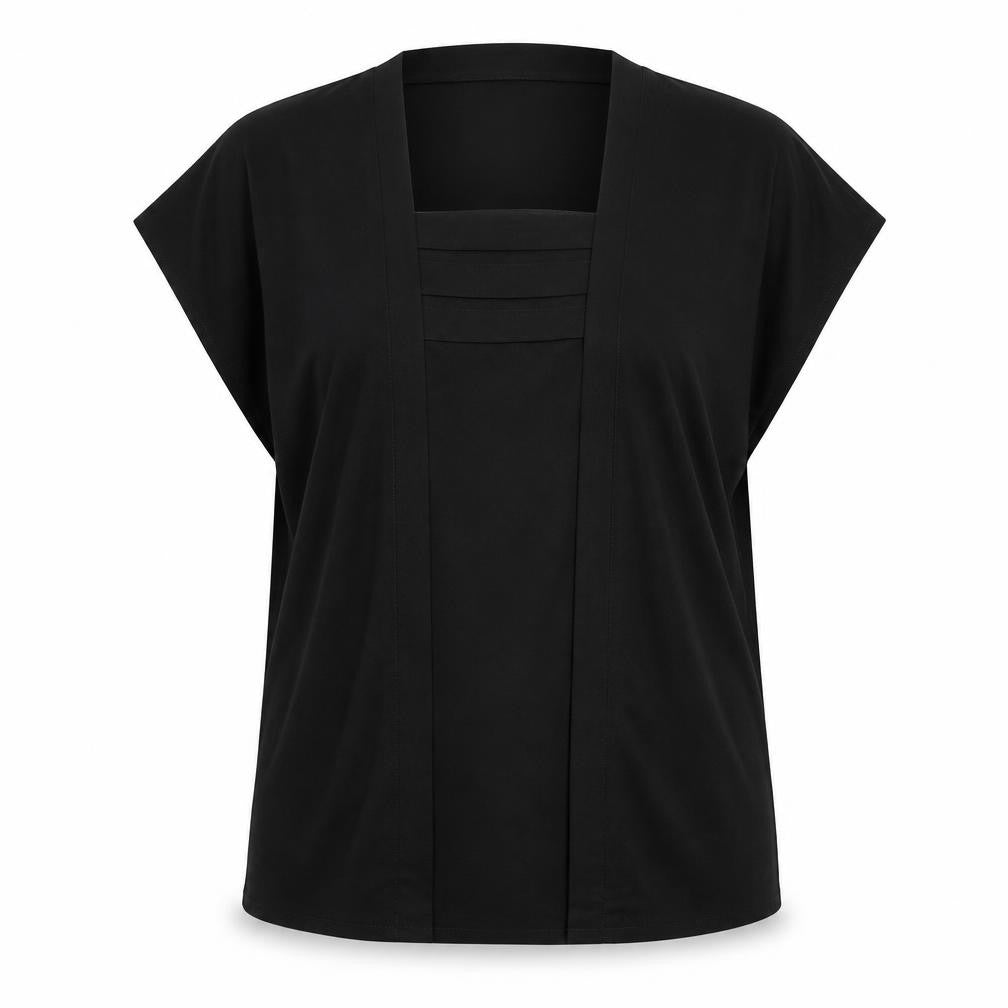 Sommermann Womens Black Polyester Basic T-Shirt Size 20 Square Neck