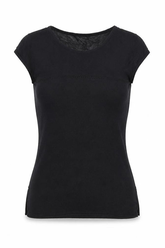 Preworn Womens Blue Viscose Basic T-Shirt Size XS Round Neck