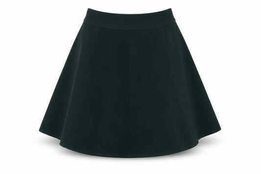 Brandy Melville Womens Green Polyester Skater Skirt Size 24 in Zip