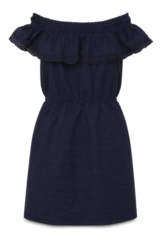 NEXT Womens Blue Cotton Mini Size 10 Off the Shoulder Pullover