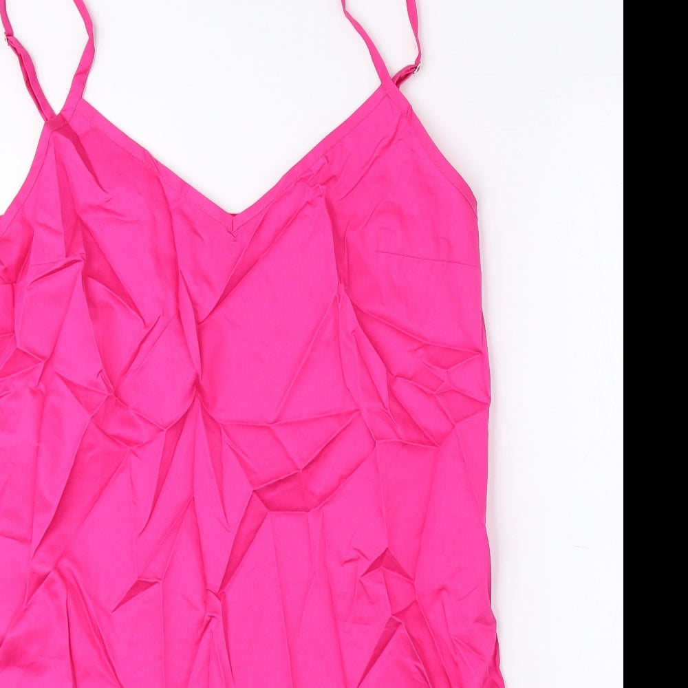 Devotion Twins Womens Pink 100% Cotton Mini Size S V-Neck Pullover
