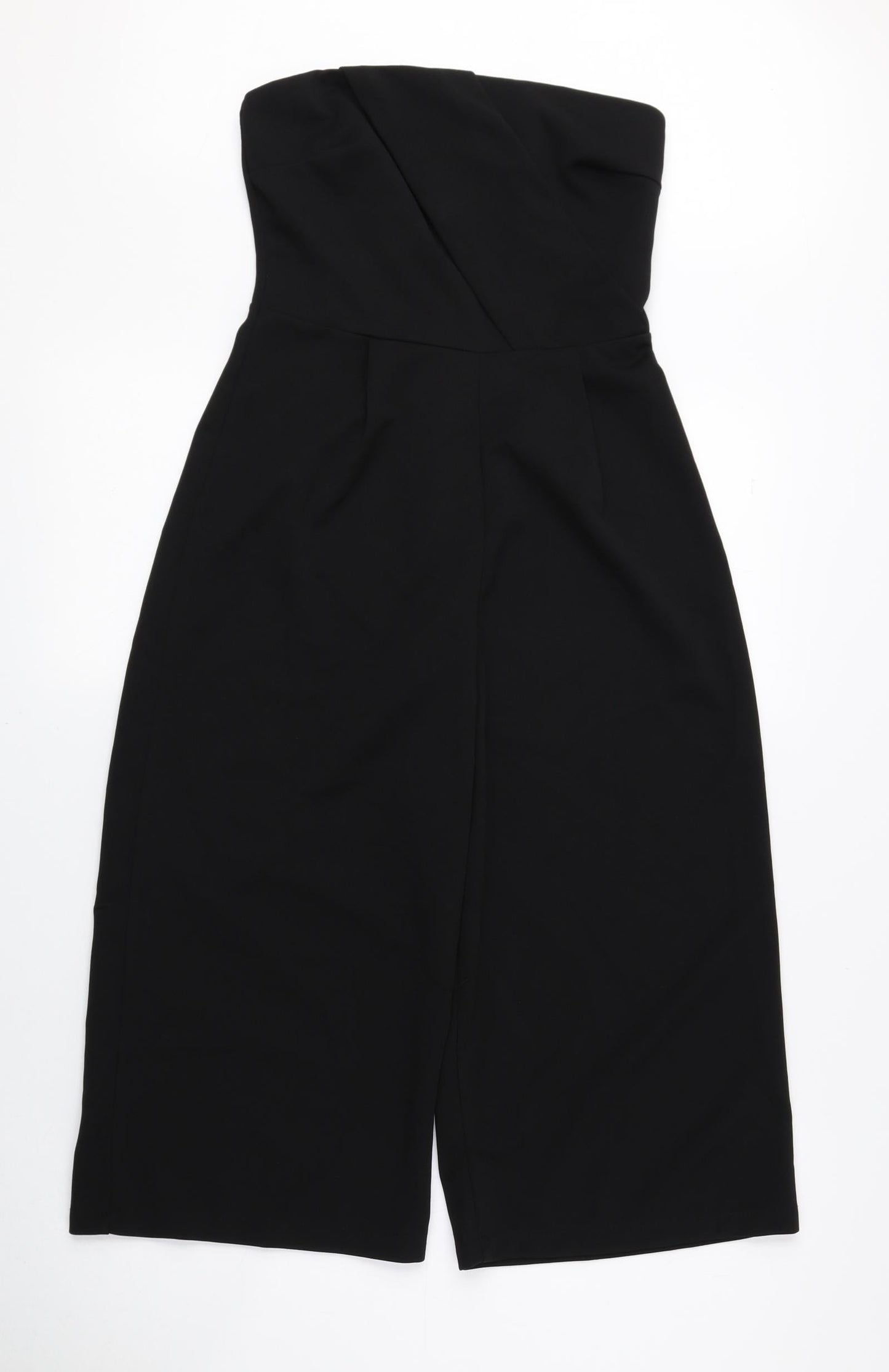 Preworn Womens Black Polyester Bodysuit One-Piece Size 8 L15 in Zip