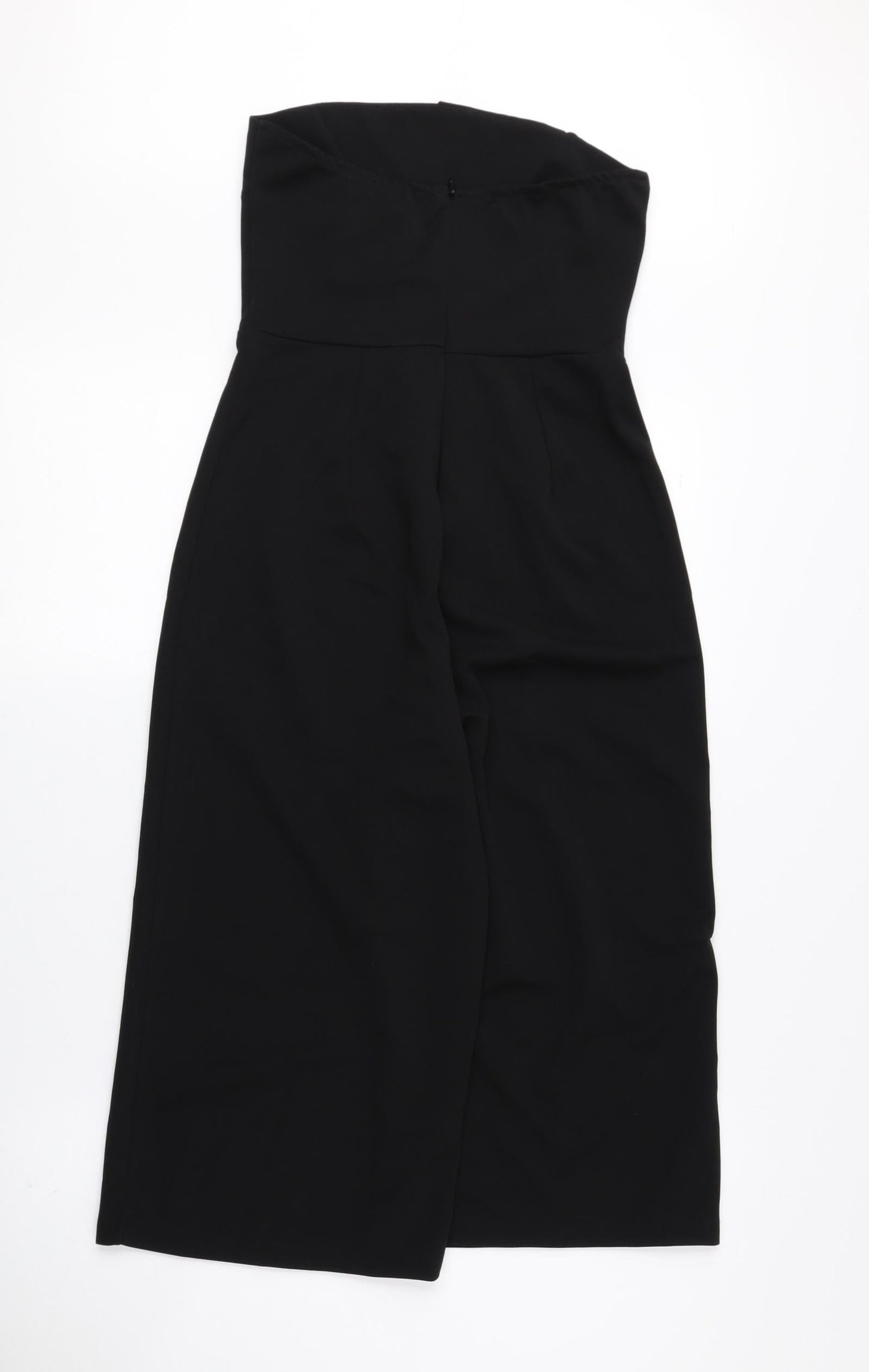 Preworn Womens Black Polyester Bodysuit One-Piece Size 8 L15 in Zip