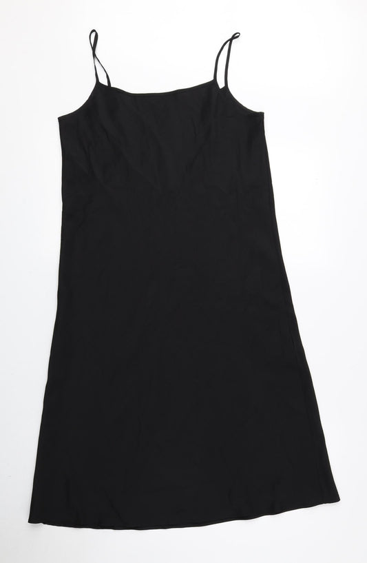 Uniqlo Womens Black Polyester Tank Dress Size XS Round Neck Pullover