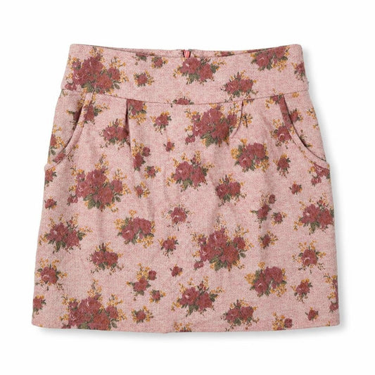 Traffic People Womens Pink Floral Polyester Mini Skirt Size S Zip