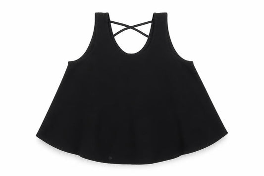 Primark Girls Black Polyester Basic Tank Size 9-10 Years Scoop Neck Pullover