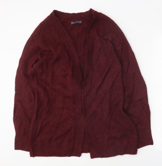 Marks and Spencer Womens Purple V-Neck Polyester Cardigan Jumper Size S